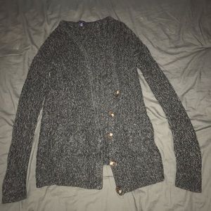 knit grey cardigan